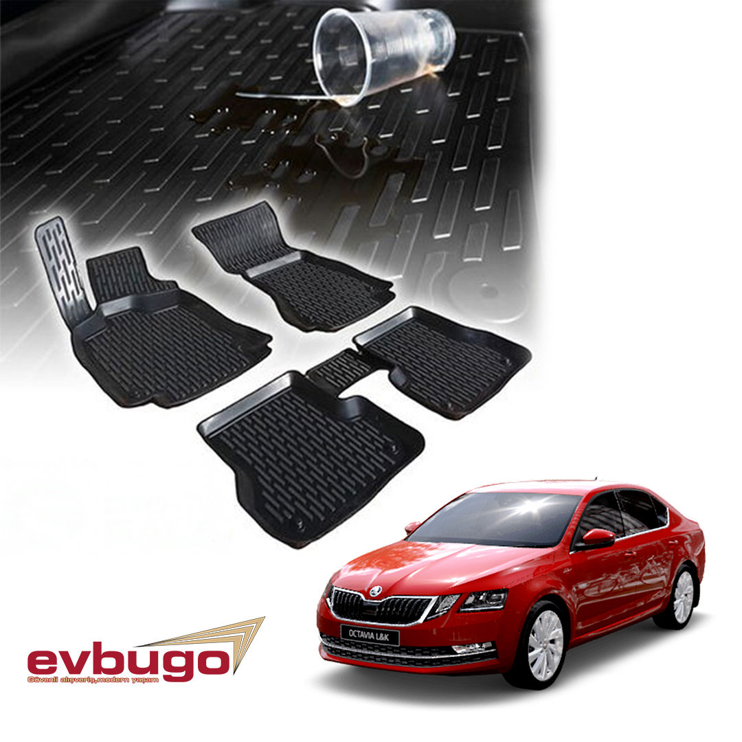 3D PASPAS SİYAH SKODA OCTAVIA III 2012-2020